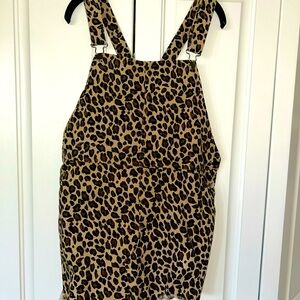 Cheetah Denim Overalls